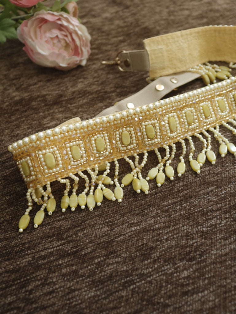 Gold waist belt for women. Fancy Saree belt