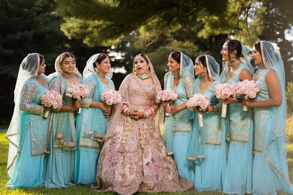 Bridesmaid sharara suit. Bulk Bridesmaid Indian dress kurta desi brides maids dresses - Neel Creations By Saanvi