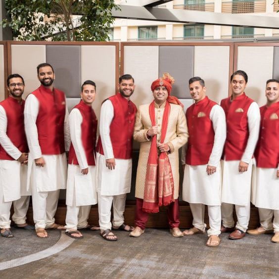 For Groomsmen dresses Nehru Jacket kurta pant set, Bulk Grooms men Indian Ethnic Waist Coat for Wedding. Best man outfit - Neel Creations By Saanvi