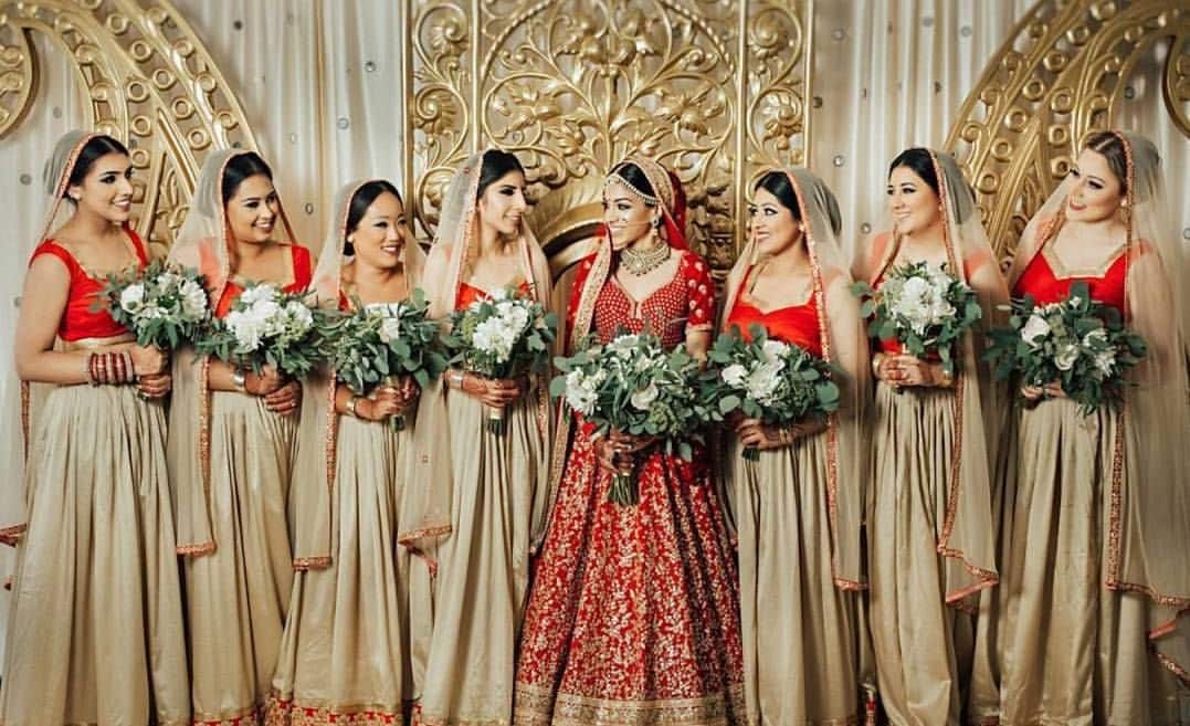 Indian Bridesmaids Lehengas | Indian wedding outfits, Indian bridesmaids,  Indian bridal dress