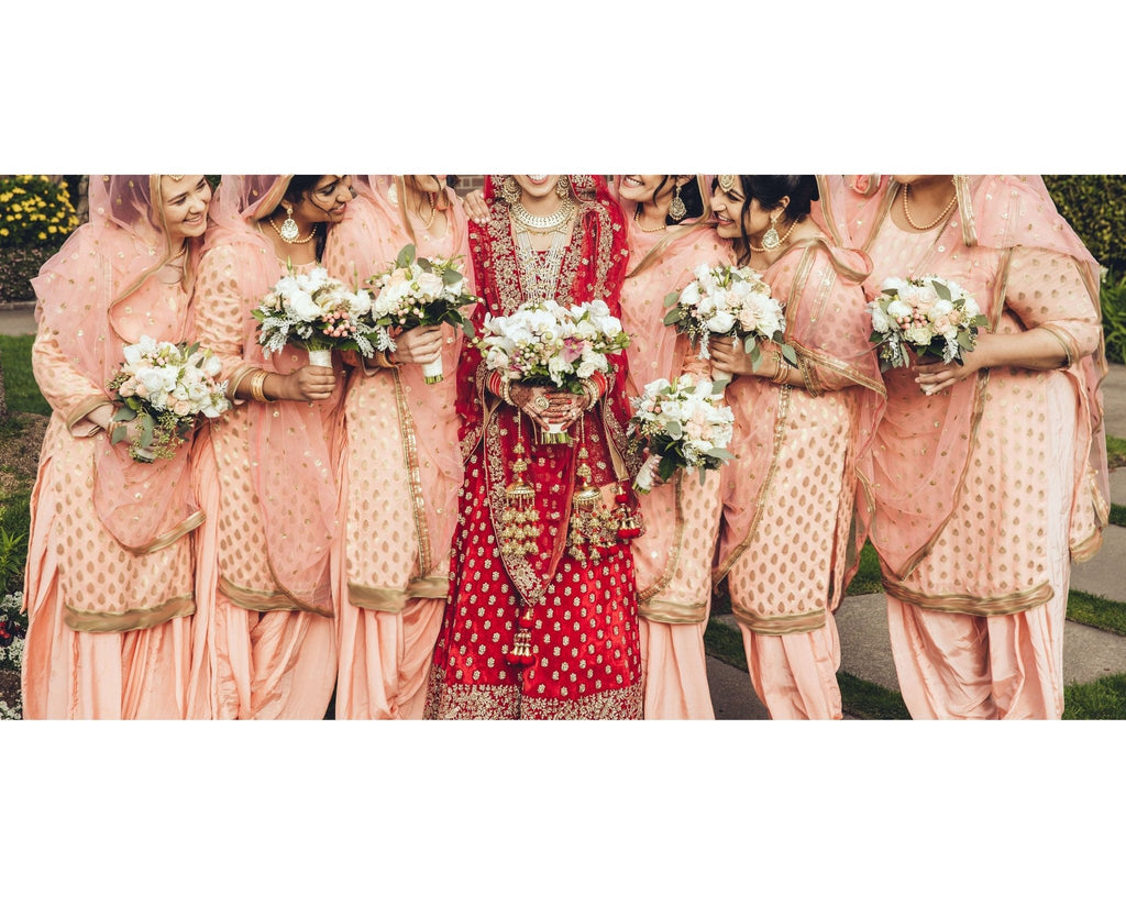 Indian bridesmaids outfits bulk dresses. Salwar kameez Indian attire wedding guest dress - Neel Creations By Saanvi