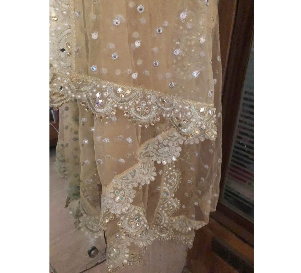 Indian Wedding Dupatta long net embroidered scarf Punjabi dress dupattas with zari embroidery for festival chunni lehenga stole - Neel Creations By Saanvi