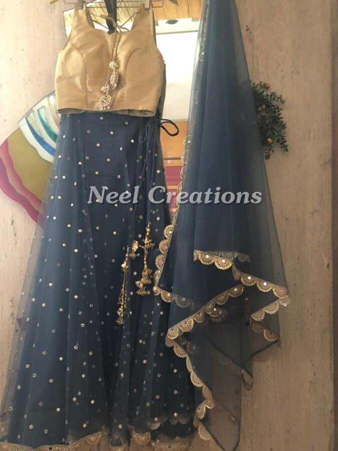 Lehenga choli Indian designer lengha blouse dupatta for women made to measure. - Neel Creations By Saanvi