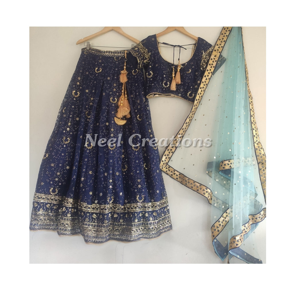Navy blue Lehenga choli | Indian lehenga for women wedding party designer wear - Neel Creations By Saanvi