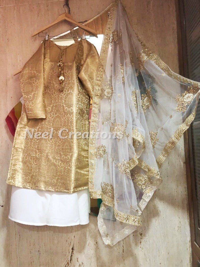 Maroon designer indian dress with dupatta